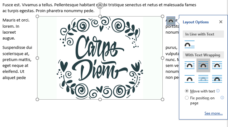 Images in text
